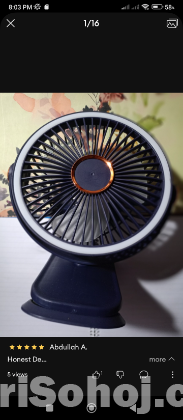 Rechargeable Fan with LED LIGHT